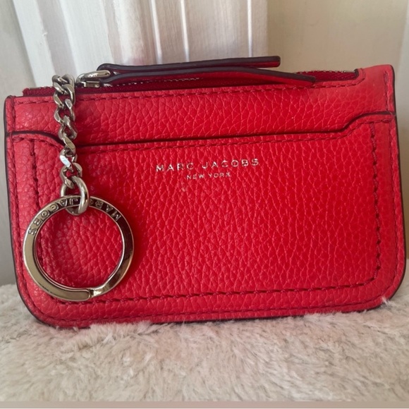 Marc Jacobs Accessories - Marc Jacobs Red Leather Key Pouch